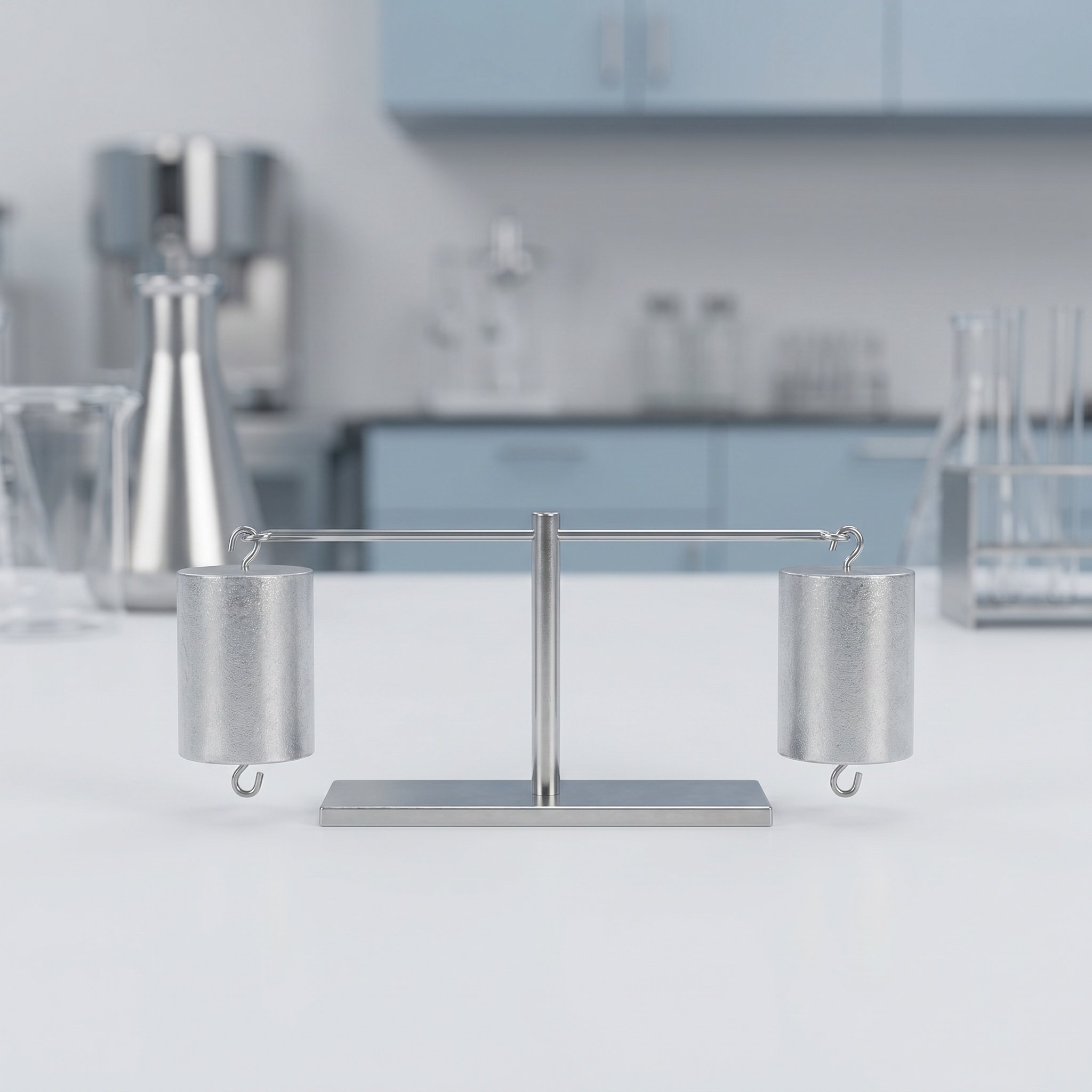 Lab Equipment - 2Pcs Lab Weights Stainless Steel Hooked